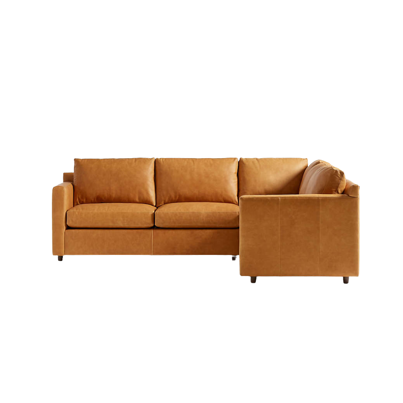 Barrett II Leather 3-Piece Leather Corner Sectional Sofa
