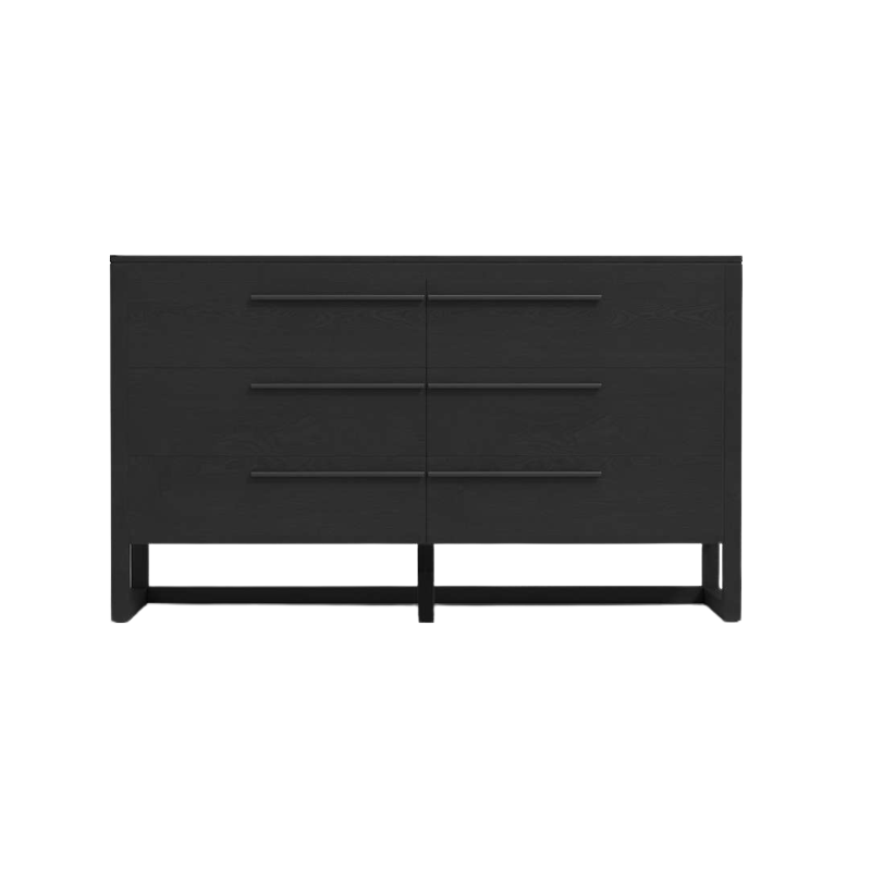 Linea Black 6-Drawer Dresser